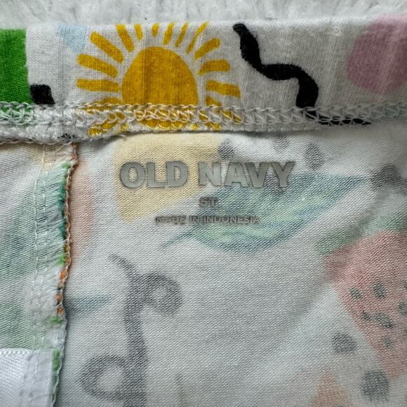 OLD NAVY Jersey-Knit Biker Shorts in Garden Fruit Basket Size 5T Toddler Girls - Picture 3 of 4